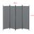 [en.casa]® Paravan Huesca DG, en.casa, 171 x 200 cm, otel/poliester, gri inchis, pliabil, cu 4 paneluri cu 8 picioare sustinere HausGarden Leisure