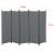 [en.casa]® Paravan Huesca DG, 171 x 250 cm, otel/poliester, gri inchis, pliabil, cu 5 paneluri cu 10 picioare sustinere HausGarden Leisure