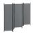 [en.casa]® Paravan Huesca DG, 171 x 250 cm, otel/poliester, gri inchis, pliabil, cu 5 paneluri cu 10 picioare sustinere HausGarden Leisure