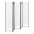 Paravan Saragossa B200 pliabil 171 x 200 cm alb [en.casa] HausGarden Leisure