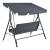 Leagan gradina Hollywood 172 x 112 x 152 cm 3 locuri max. 270 Kg gri inchis [en.casa] HausGarden Leisure
