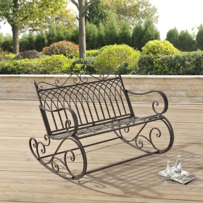 Balansoar gradina Greenough G verde inchis pentru 2 persoane [en.casa] HausGarden Leisure