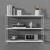 Raft de perete Strangnas otel alb mat [en.casa] HausGarden Leisure