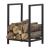 Suport lemne de foc Torsas 40 x 30 x 50 cm otel negru [en.casa] HausGarden Leisure