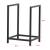 Suport lemne de foc Torsas 40 x 30 x 50 cm otel negru [en.casa] HausGarden Leisure