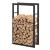 Suport lemne de foc Taby 60 x 25 x 100 cm otel negru [en.casa] HausGarden Leisure