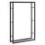 Suport lemne de foc Taby 100 x 25 x 150 cm otel negru [en.casa] HausGarden Leisure