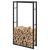 Suport lemne de foc Taby 80 x 25 x 150 cm otel negru [en.casa] HausGarden Leisure