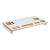 Suport monitor Tjele 54x30x7 cm mdf alb culoarea lemnului [en.casa] HausGarden Leisure