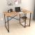 Schreibtisch Nittedal mit Regal 120x60x75cm Eichenoptik [en.casa] HausGarden Leisure