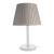 Tischleuchte Kilbride E27 Metall Glas Textil Weiß / Sandfarben [lux.pro] HausGarden Leisure