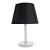 Tischleuchte Kilbride E27 Metall Glas Textil Weiß / Schwarz [lux.pro] HausGarden Leisure