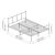 Pat metalic Viena cu saltea 140 x 200 cm negru [en.casa] HausGarden Leisure