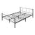 Pat metalic Viena cu saltea 140 x 200 cm negru [en.casa] HausGarden Leisure