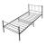 Pat metalic Viena cu saltea 90 x 200 cm negru [en.casa] HausGarden Leisure