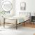 Pat metalic Viena cu saltea 90 x 200 cm negru [en.casa] HausGarden Leisure