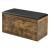 Banca cu sertar pentru pantofi Degerfors ES 80 x 39 x 45 cm PAL STEJAR INCHIS/negru [en.casa] HausGarden Leisure