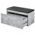 Banca cu sertar pentru pantofi Degerfors BS 80 x 39 x 45 cm PAL gri beton/negru [en.casa] HausGarden Leisure