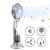Ventilator cu Pulverizare Vapori de Apa si Umidificare, Argintiu, Putere 75W, Diametru 40cm, 3 Viteze