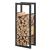 Suport lemne de foc Taby 40 x 25 x 100 cm otel negru [en.casa] HausGarden Leisure