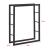 Suport lemne de foc Taby 80 x 25 x 100 cm otel negru [en.casa] HausGarden Leisure