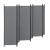 [en.casa]® Paravan Huesca DG, 171 x 300 cm, otel/poliester, gri inchis, pliabil, cu 6 paneluri cu 12 picioare sustinere HausGarden Leisure