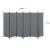 [en.casa]® Paravan Huesca DG, 171 x 300 cm, otel/poliester, gri inchis, pliabil, cu 6 paneluri cu 12 picioare sustinere HausGarden Leisure