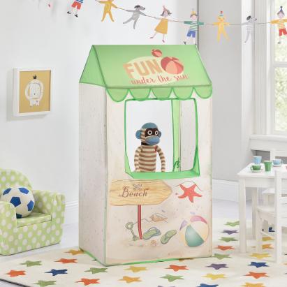 [casa.pro]® Cort pentru copii motiv Casuta plaja -120 x 65 x 45 cm -  poliester/plastic HausGarden Leisure
