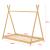 Pat copii, en.casa, Vimpeli, 200 x 90 cm, bambus, natur, 200 kg, forma cort tipi HausGarden Leisure