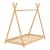 Pat copii, en.casa, Vimpeli, 140 x 70 cm, bambus, natur, 200 kg, forma cort tipi HausGarden Leisure