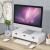 Suport monitor, en.casa, Ruovesi, 12 x 51 x 25 cm, pal, alb cu 3 sertare HausGarden Leisure