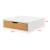 Organizator birou, en.casa, Vierema, 9 x 30 x 31 cm, pal, alb, efect bambus, cu 1 sertar, 10 kg HausGarden Leisure