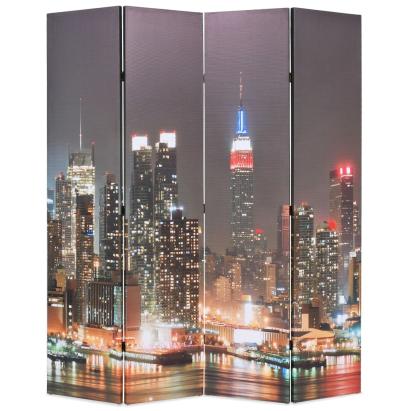 Paravan cameră pliabil 160 x 170 cm, New York pe timp de noapte GartenMobel Dekor