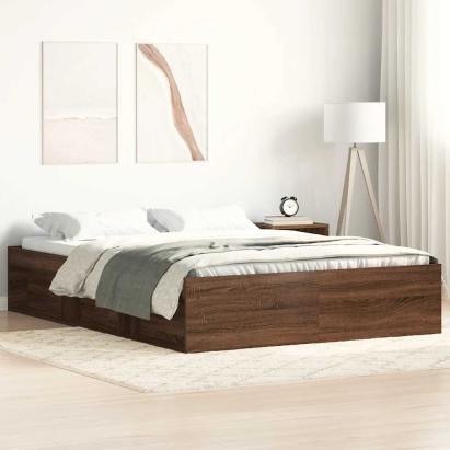 Cadru de pat King Size, stejar maro, 150x200 cm GartenMobel Dekor