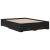 Cadru de pat cu sertare, negru, 135x190 cm, lemn prelucrat GartenMobel Dekor