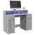 Birou cu lumini LED, gri sonoma, 120x55x91 cm, lemn prelucrat GartenMobel Dekor