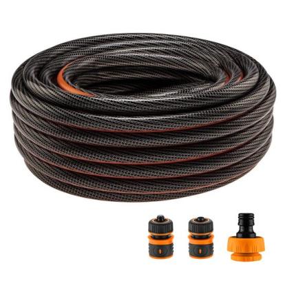 Furtun de gradina, 6 straturi, antirasucire, cu 2 cuple si adaptor, 1/2", 30 m, NEO GartenVIP DiyLine