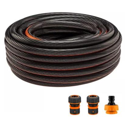 Furtun de gradina, 6 straturi, antirasucire, cu 2 cuple si adaptor, 3/4", 30 m, NEO GartenVIP DiyLine