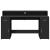 Birou cu lumini LED, negru, 160x55x91 cm, lemn prelucrat GartenMobel Dekor
