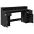 Birou cu lumini LED, negru, 160x55x91 cm, lemn prelucrat GartenMobel Dekor