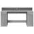 Birou cu lumini LED, gri sonoma, 160x55x91 cm, lemn prelucrat GartenMobel Dekor