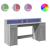 Birou cu lumini LED, gri sonoma, 160x55x91 cm, lemn prelucrat GartenMobel Dekor