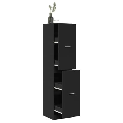 Dulap de farmacie, negru, 40x41x174,5 cm, lemn prelucrat GartenMobel Dekor