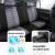 Set Huse Scaune Auto Panda Londra, cu fermoare pentru bancheta rabatabila, gri deschis negru, 11 piese Automobile ProTravel