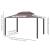 Pavilion/foisor pentru gradina/terasa, cadru aluminiu, cu plasa pentru insecte, cafeniu, 3.90x2.90x2.80 m GartenVIP DiyLine