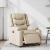 Fotoliu rabatabil electric, crem, material textil GartenMobel Dekor