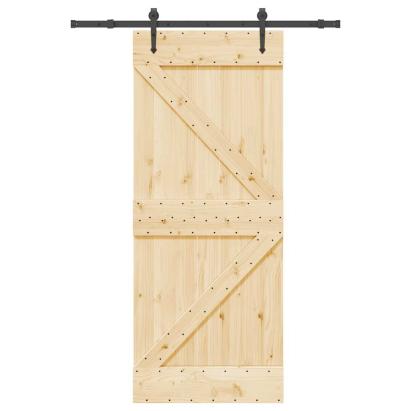 Ușă glisantă cu set de feronerie 85x210 cm, lemn masiv de pin GartenMobel Dekor