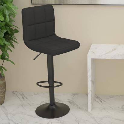 Scaun de bar, negru, material textil GartenMobel Dekor