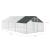 Cotet de exterior Bird 3 x 6 x 2 m otel/polietilena argintiu/verde inchis [pro.tec] HausGarden Leisure