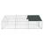 Cotet de exterior Bird 3 x 6 x 2 m otel/polietilena argintiu/verde inchis [pro.tec] HausGarden Leisure
